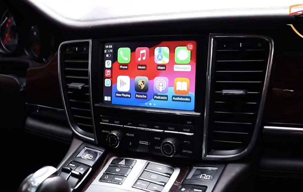 نصب اپل کار پلی روی پورشه کاین قیمت اپل کار پلی فروش اپل کار پلی